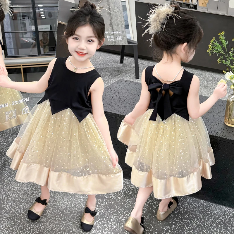 女童连衣裙夏季2025新款洋气独特绝美高级感生日礼服女宝宝公主裙