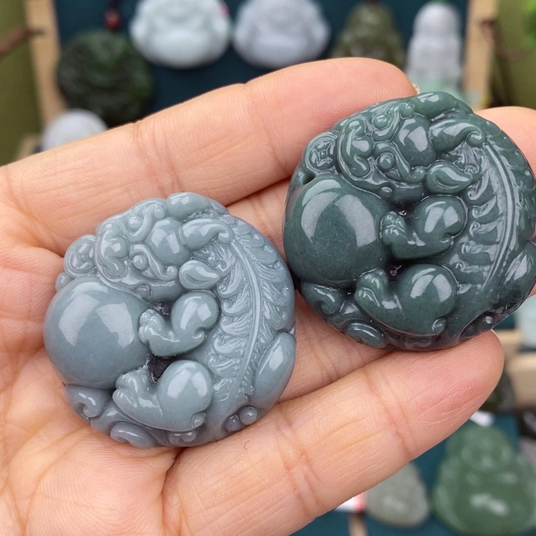 翡翠颈饰未镶嵌貔貅（多样性发货选其一）