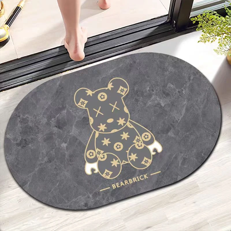 A057【40x60cm】拍一发二硅藻泥吸水防滑脚垫浴室入户门厨房地垫