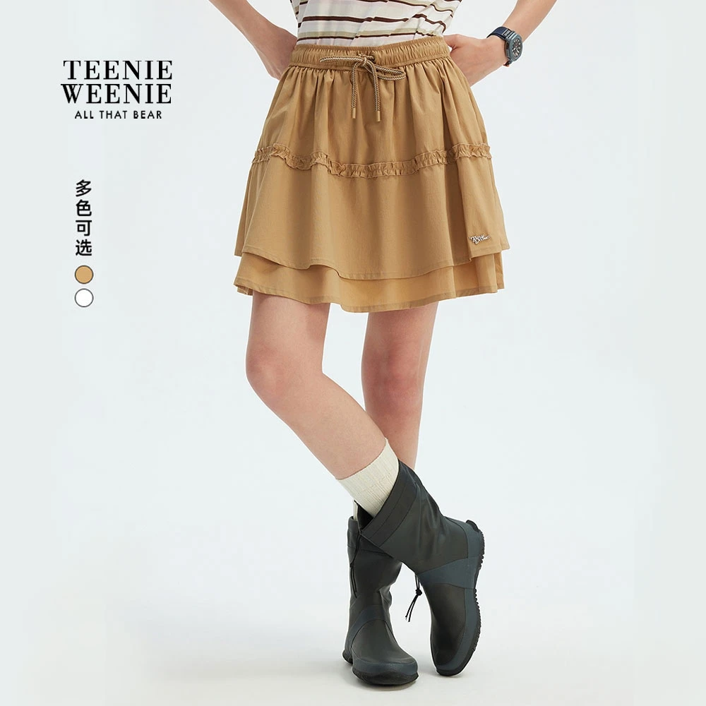 TeenieWeenie小熊女装半身裙25夏新款甜美A字短裙子TTWH253703T