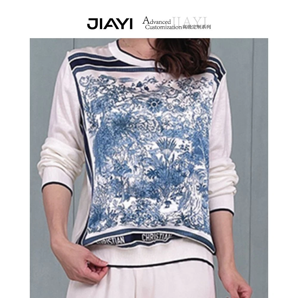 【嘉一】中国风圆领印花T恤 JY-SS22002