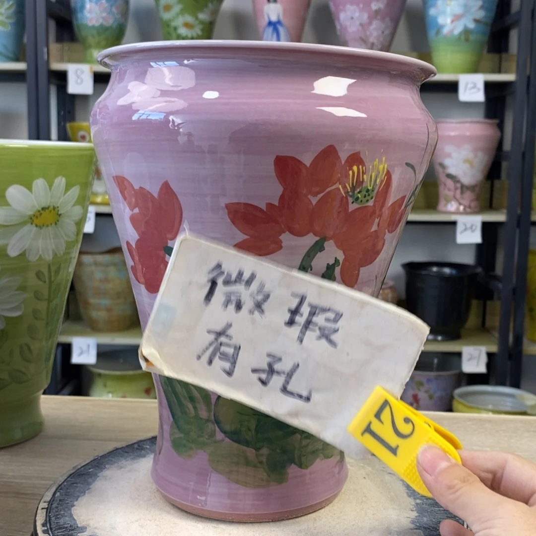 景德镇手工手绘陶瓷花盆