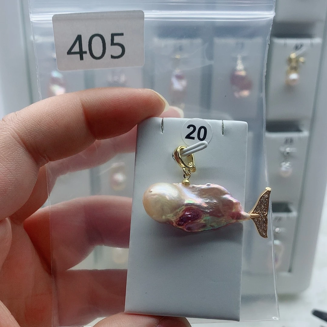 吊坠(不含链)淡水珍珠合金