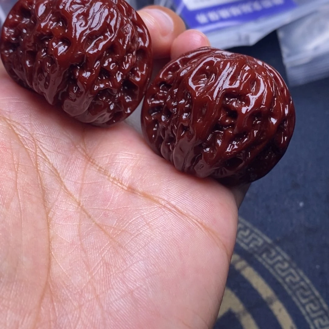 文玩核桃把件磨盘40