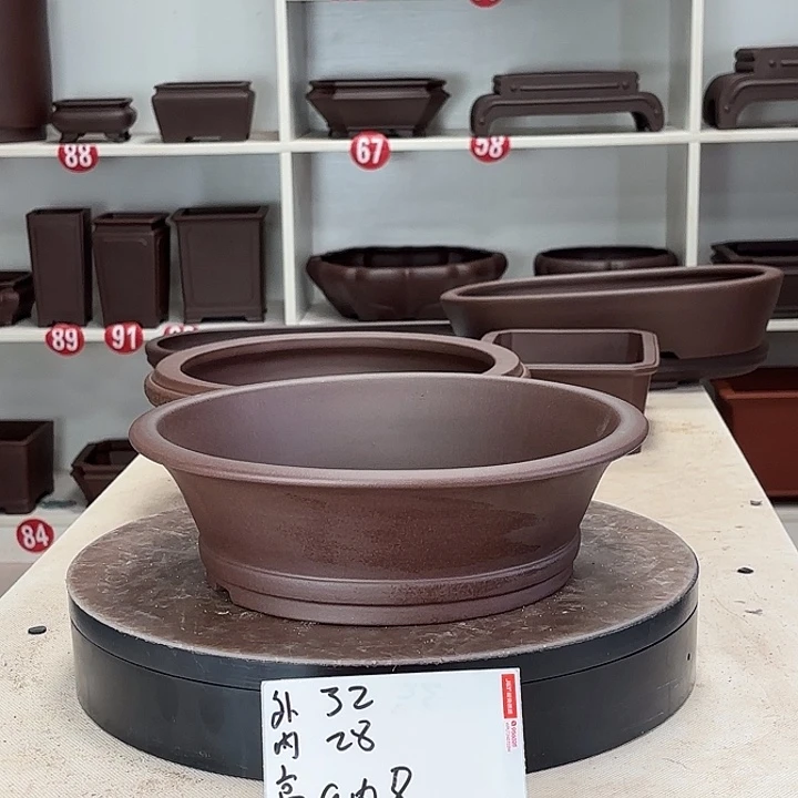 花盆紫砂下带小圆