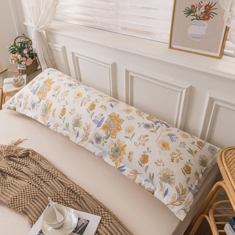 小碎花双人长枕芯枕头套单个护颈椎助睡眠情侣长款整头不塌陷1米8