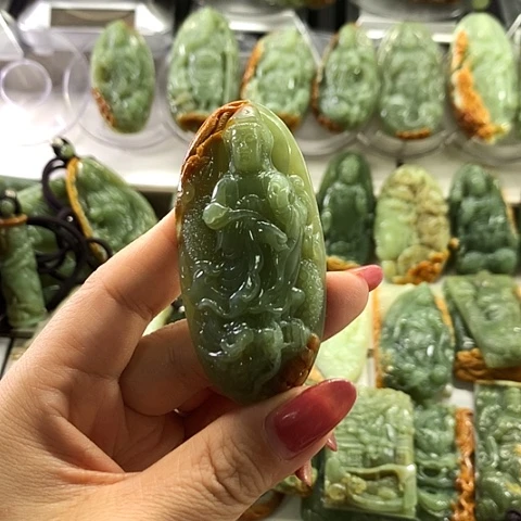 和田玉未镶嵌挂件