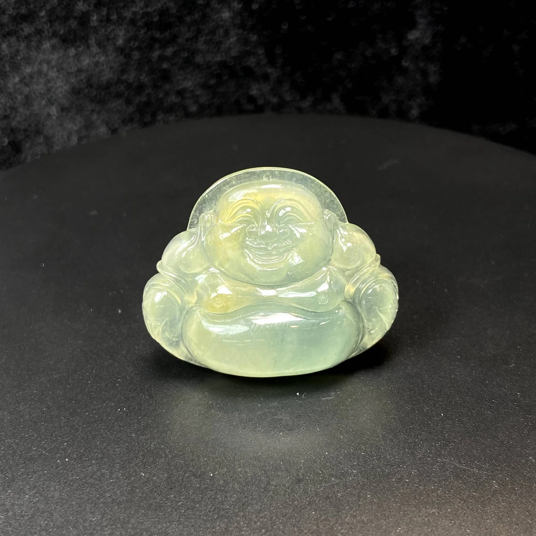 RX26天然缅甸A货翡翠冰种黄加绿佛公/102427/北京中保拍卖