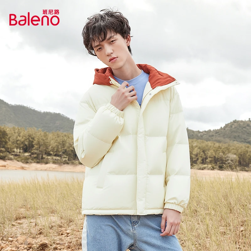 门店同款班尼路高级感假两件羽绒外套冬季百搭休闲时尚羽绒服DD