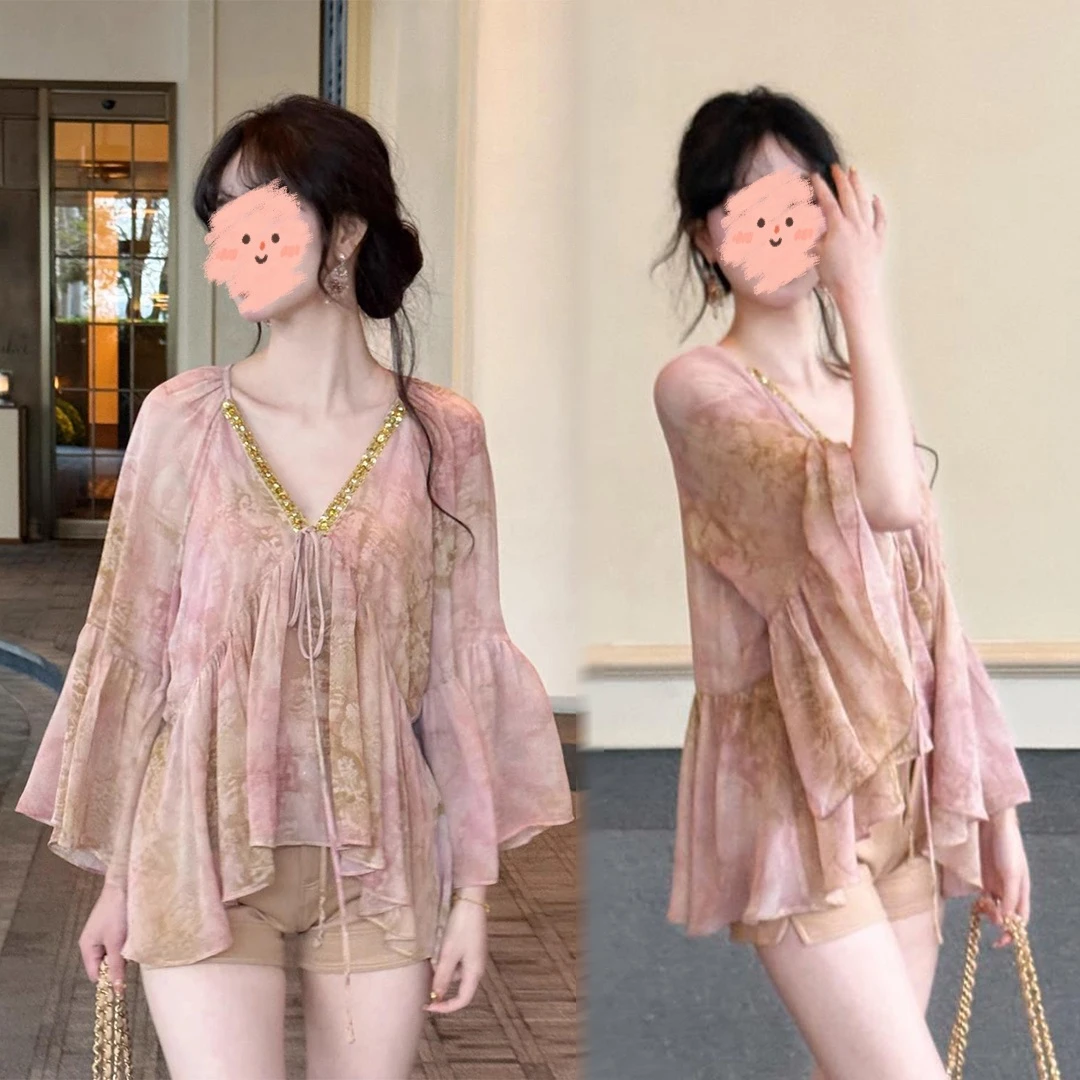 章蜜糖【仙美衬衫】温柔到骨子里柔弱无骨氛围感少女清冷性感上衣