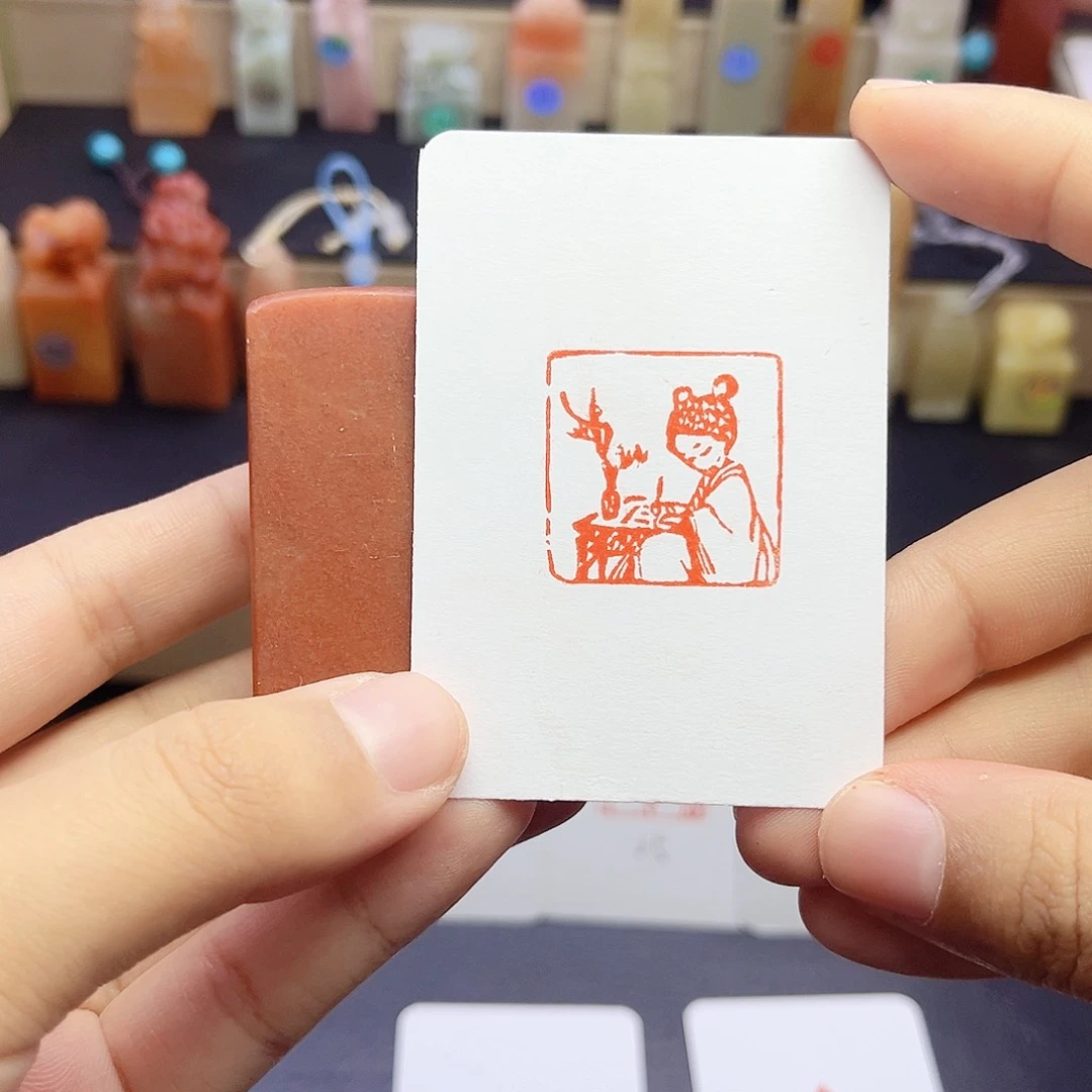 寿山石印石?****✨写书法小娘子2.5