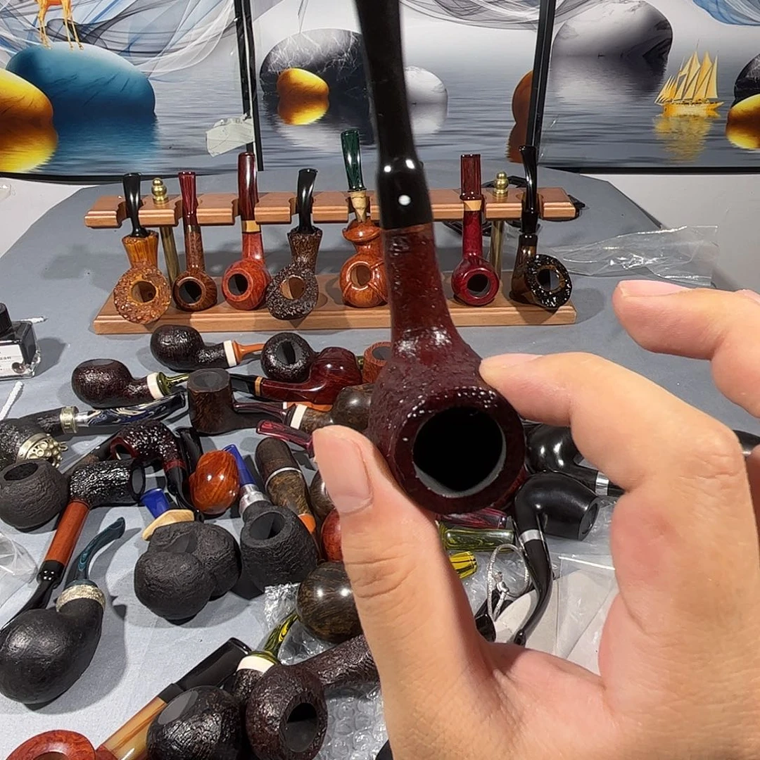 石楠木手工撞球烟斗