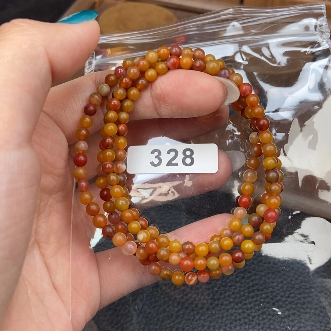 南红玛瑙未镶嵌手链卡4.3