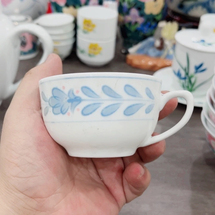 釉下五彩的瓷器和瓷器