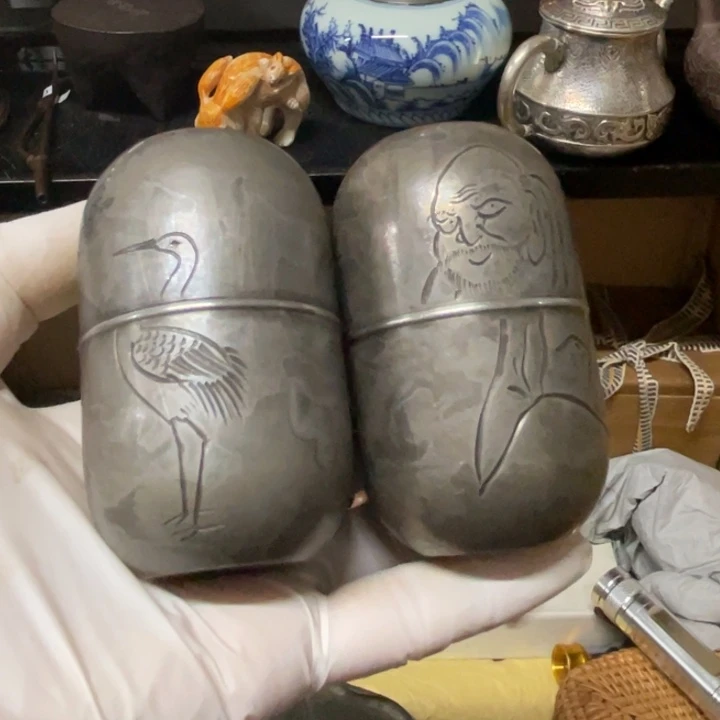 A***械锡中古工艺品摆件