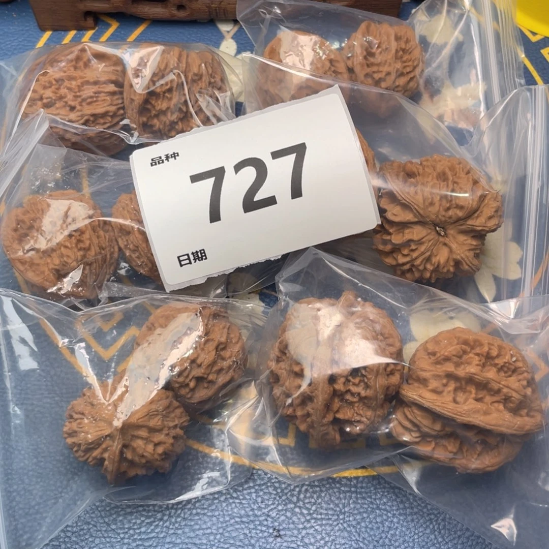 把件文玩核桃727号6对带练手粗筋