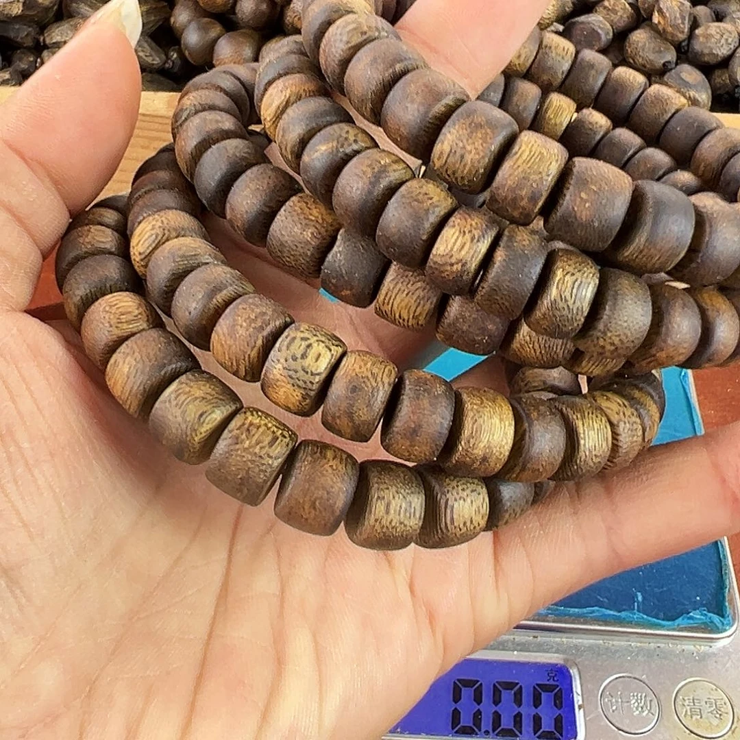 沉香碎屑沉香卡10厚片单圈10g紫奇