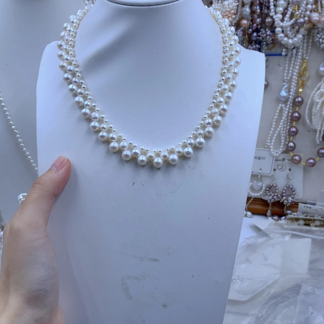 颈饰合金淡水珍珠阿**阿