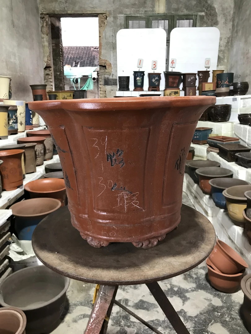 梅花大盆红色花盆39口径