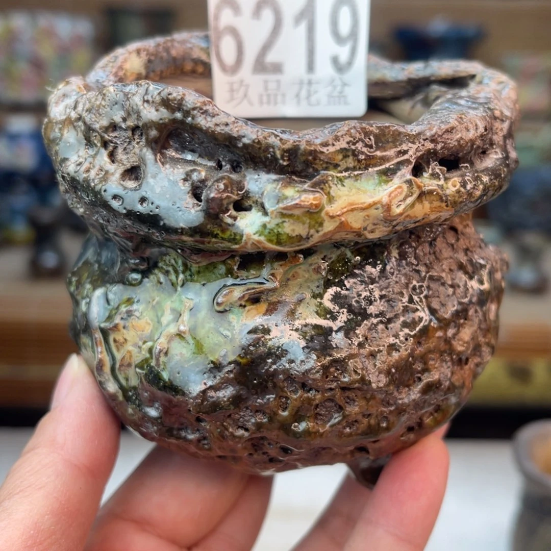 手工花盆默认瑕疵完美者勿拍