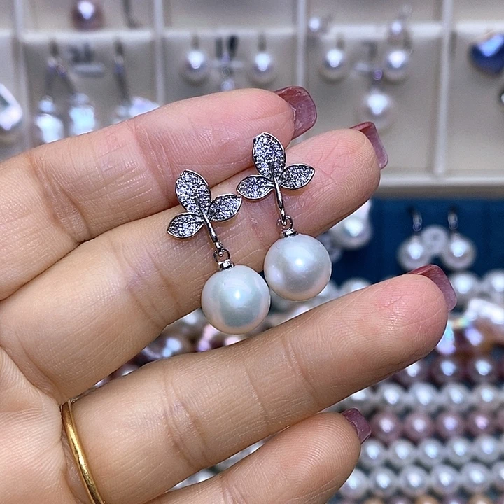 淡水珍珠珠宝首饰银S925镶嵌