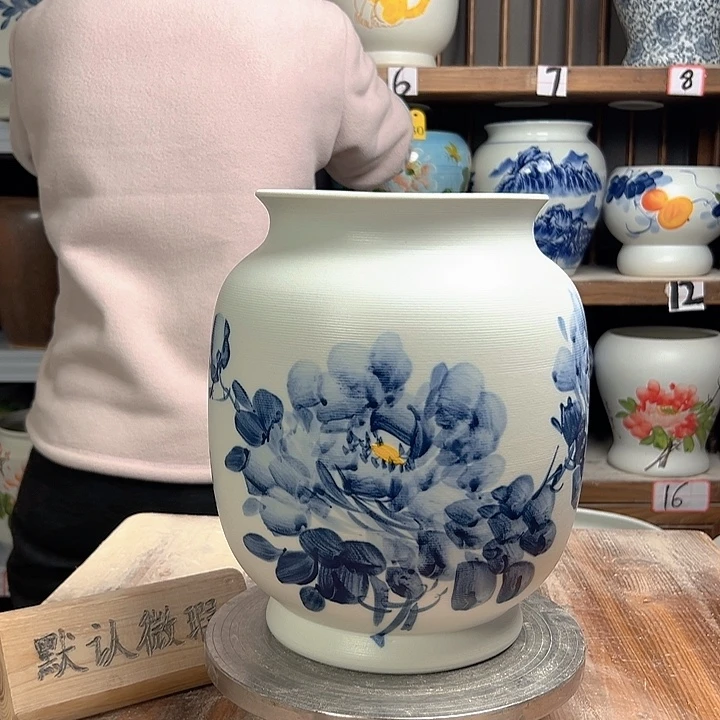 陶冬瓜高27兰兰牡丹陶瓷