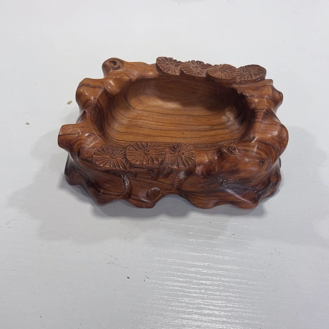 风车木（黑檀木）红木底座精雕工艺品