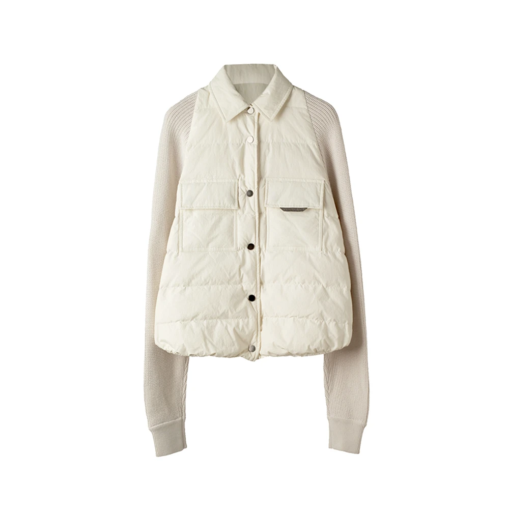 BC奥地利白鹅绒羊绒羊毛针织袖轻薄羽绒外套CH388A8253827808