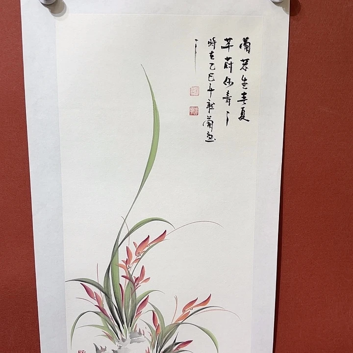 国画听兰老师花鸟