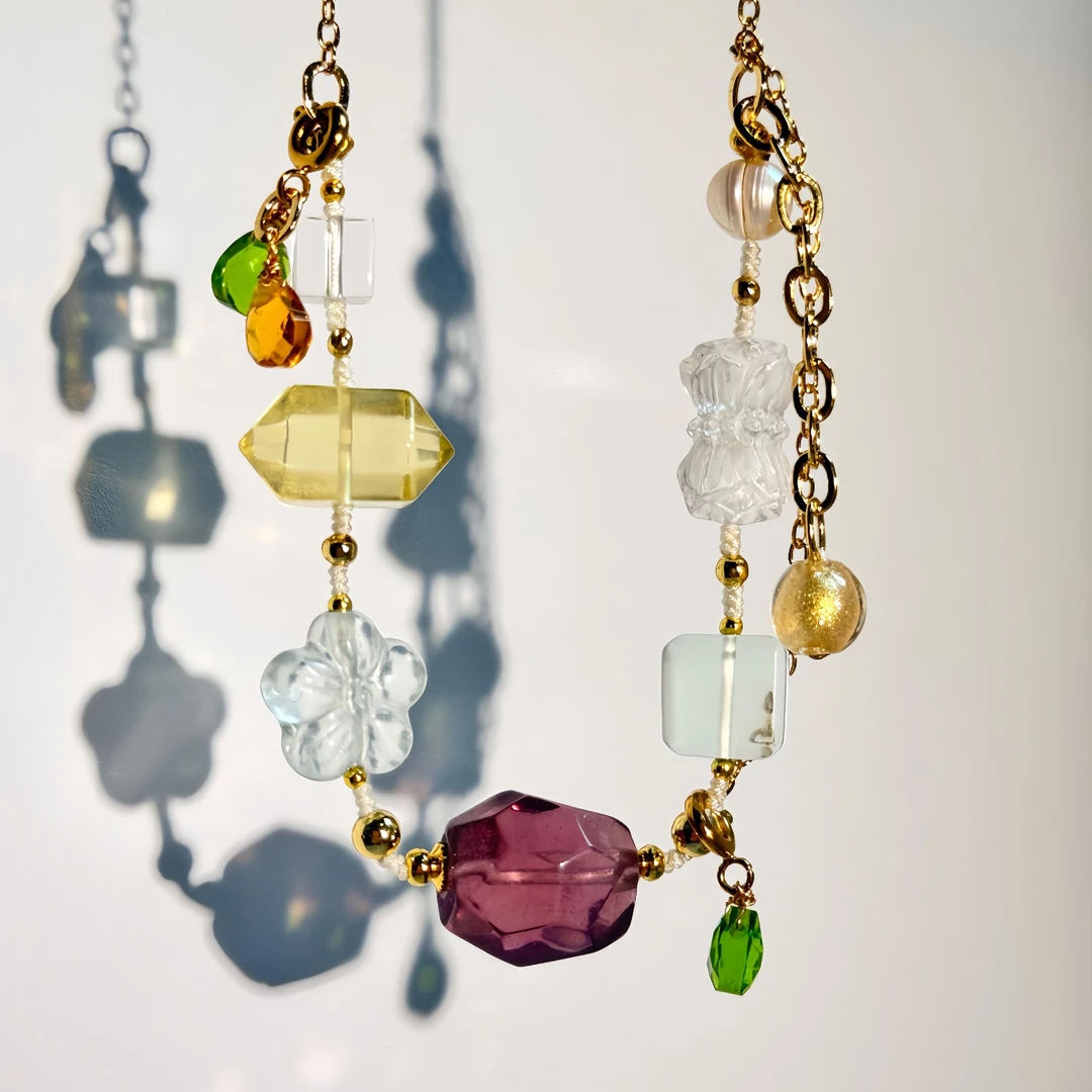 非金属布艺项链 珠宝 【三宝】叙夏日风项链