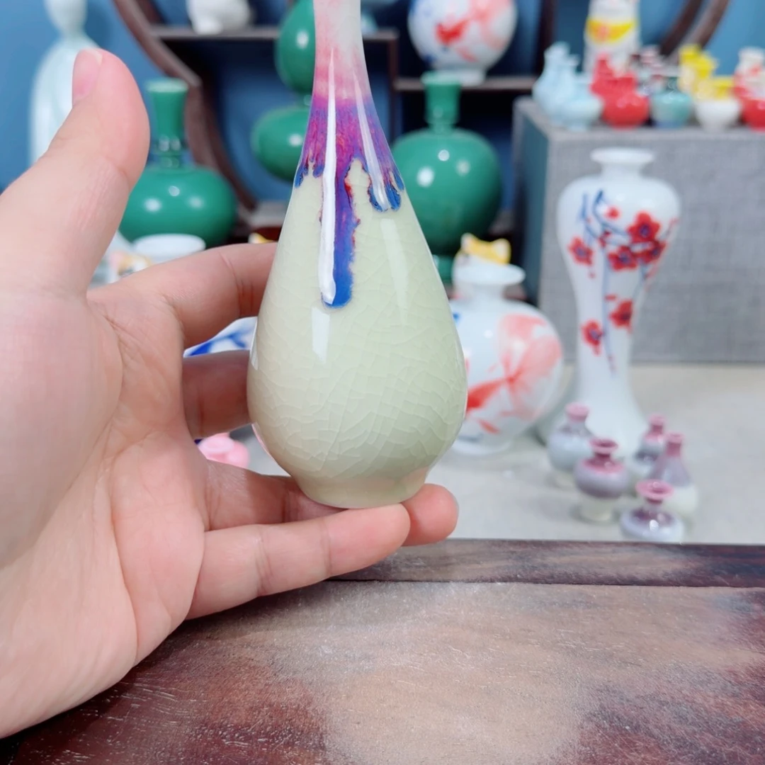 陶瓷手工小花器摆件