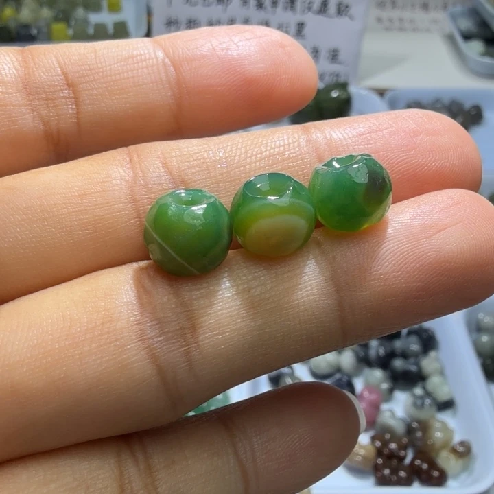 足银镶嵌和田玉珠宝半成品