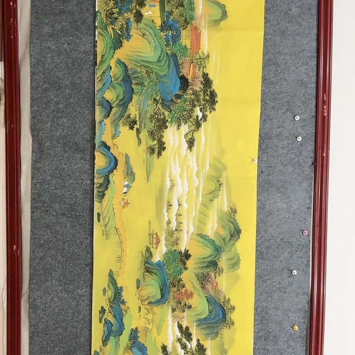 国画手绘国画访友图