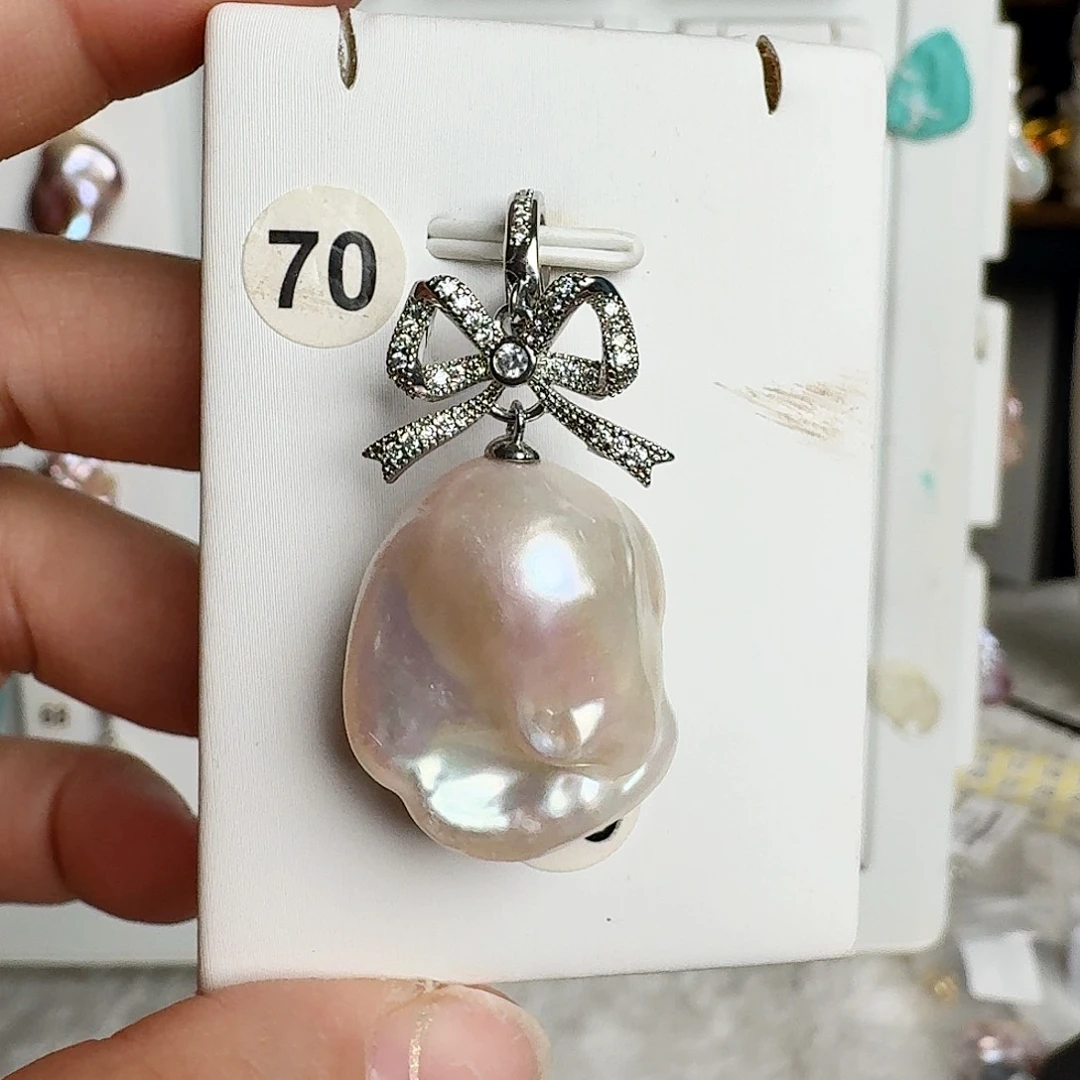 淡水珍珠颈饰银S925镶嵌