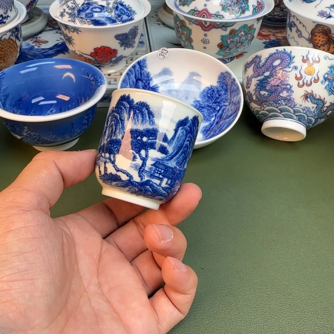 纯手工纯手绘茶具石头317