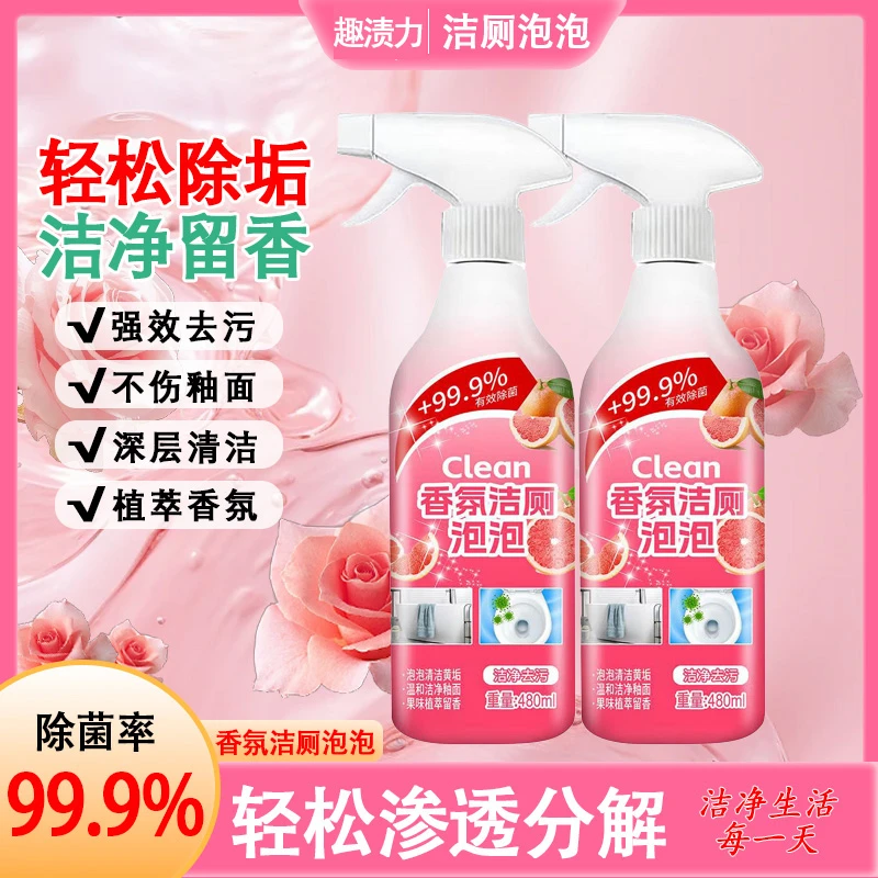 趣渍力洁厕泡泡【买一送一】洁净大师香氛多功能清洁除垢除味留香