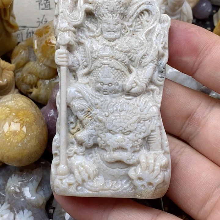 颈饰未镶嵌硅化珊瑚（珊瑚玉）有瑕