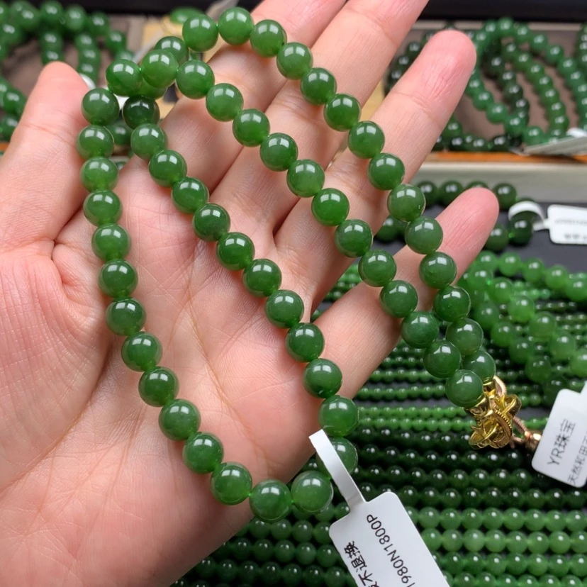 【闪购商品】颈饰未镶嵌和田玉（碧玉）N***光8