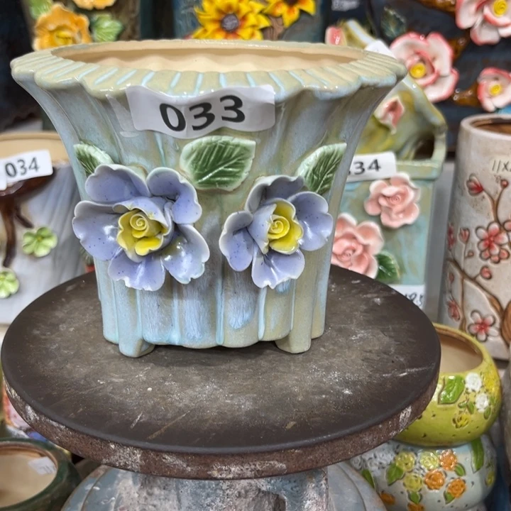 紫砂花盆粗陶材质多肉花盆