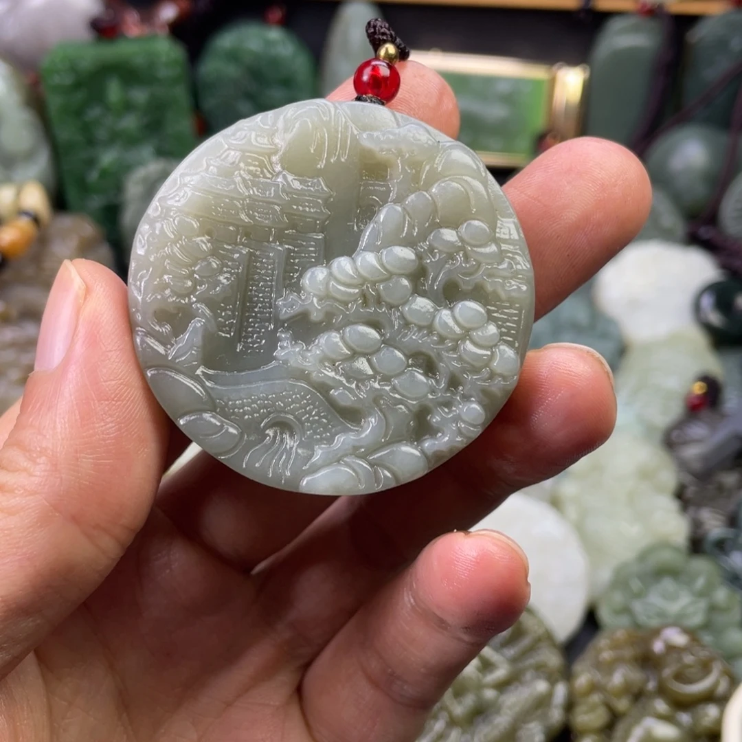 和田玉未镶嵌颈饰