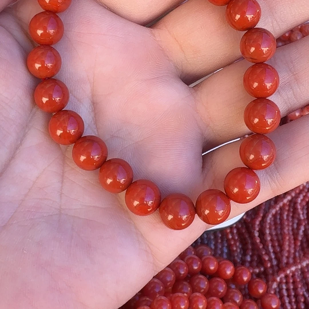 安***^水晶手链未镶嵌南红手串