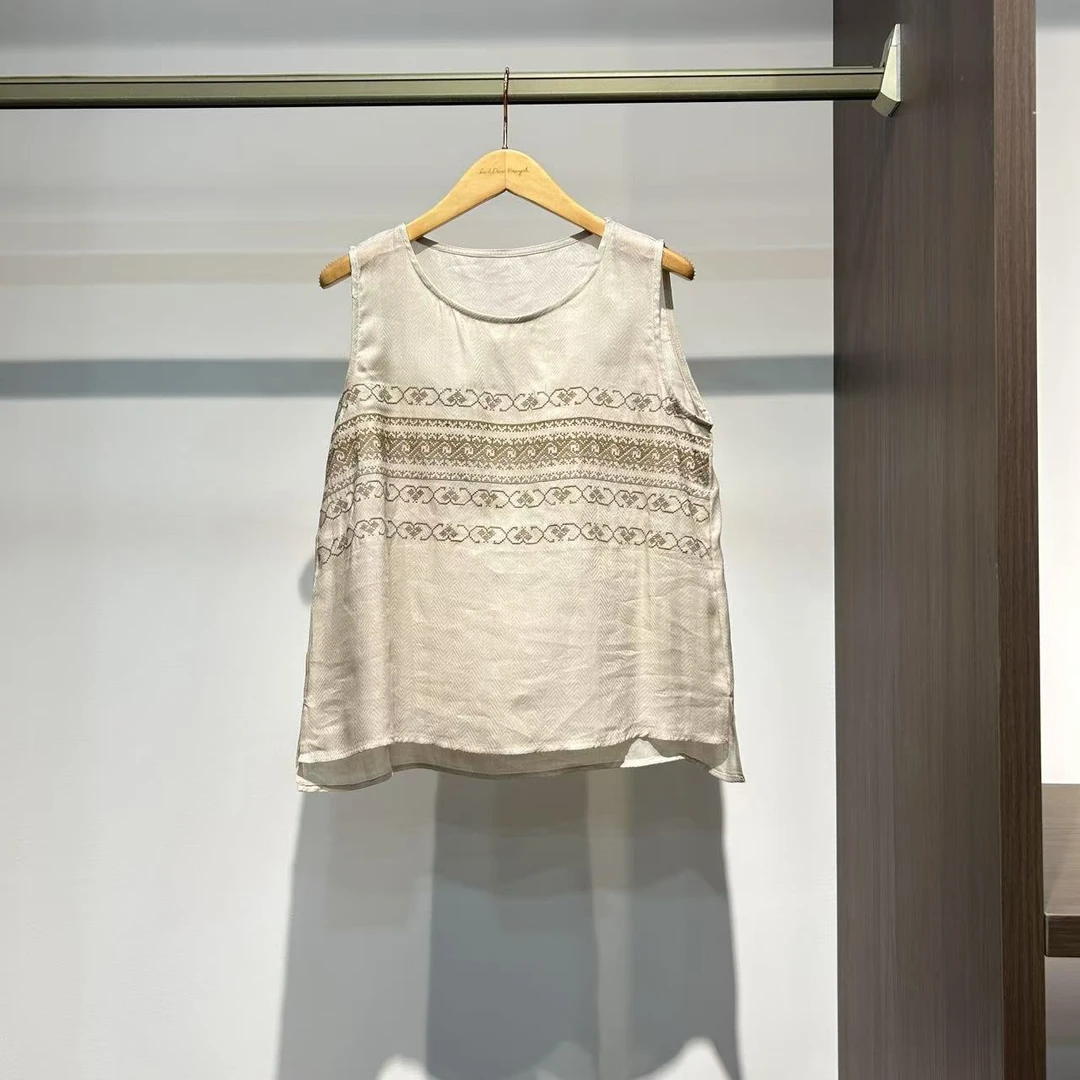 【萨拉迪恩】含苎麻气质百搭优雅设计感民族风背心