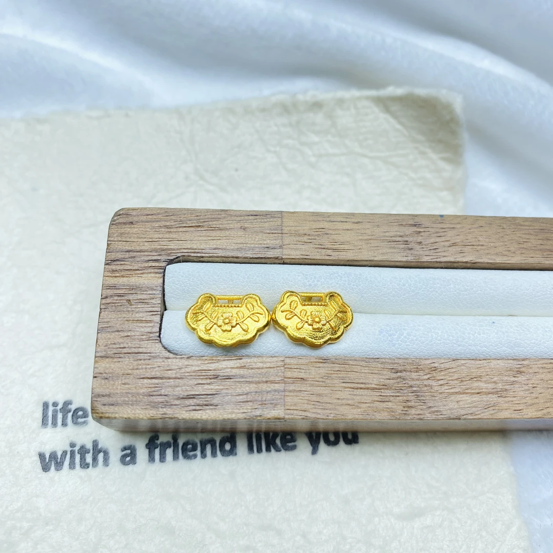 耳饰 YG黄色如意耳钉多样性发货45397