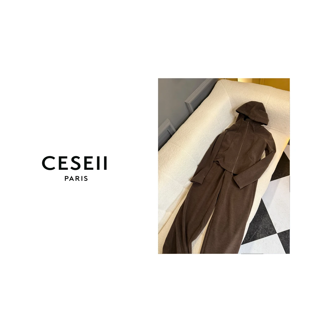 【25XJ882】CESEII2026春款高品质小蛮腰版型很显瘦磨毛针织套装
