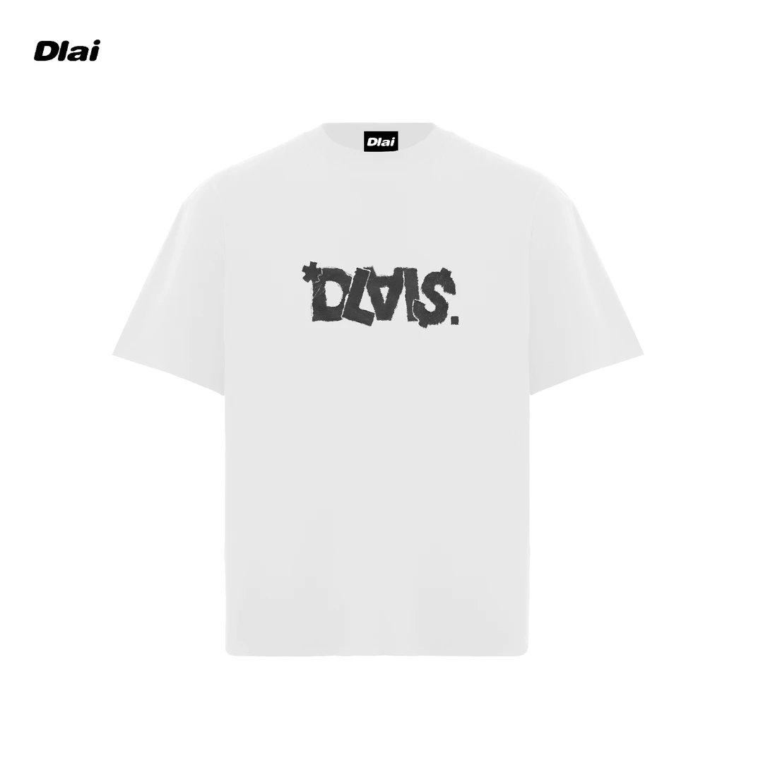 黑标DLAI（DLAI美刀）国潮重磅纯棉男女同款t恤美式短袖25新款直喷