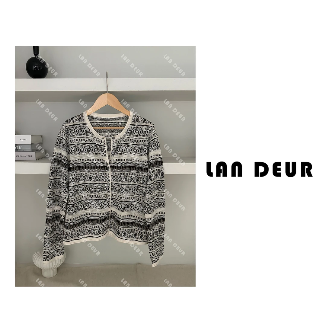 【星芒奶盐】波普风气质长袖小众时尚休闲薄款针织开衫女上衣