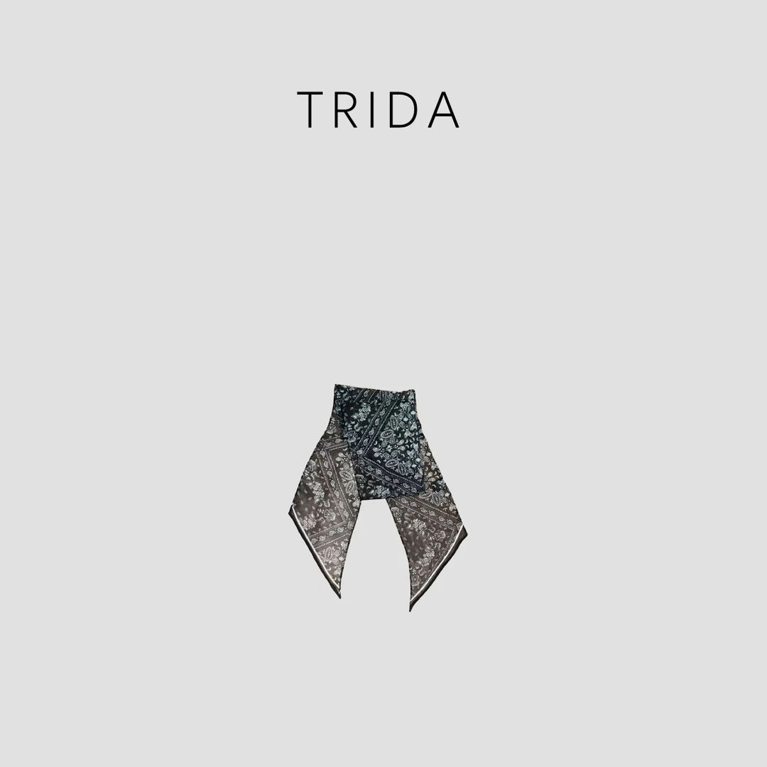 【Trida】精选优质桑蚕丝花纹腰果欧标环保轻奢丝巾5608SZ
