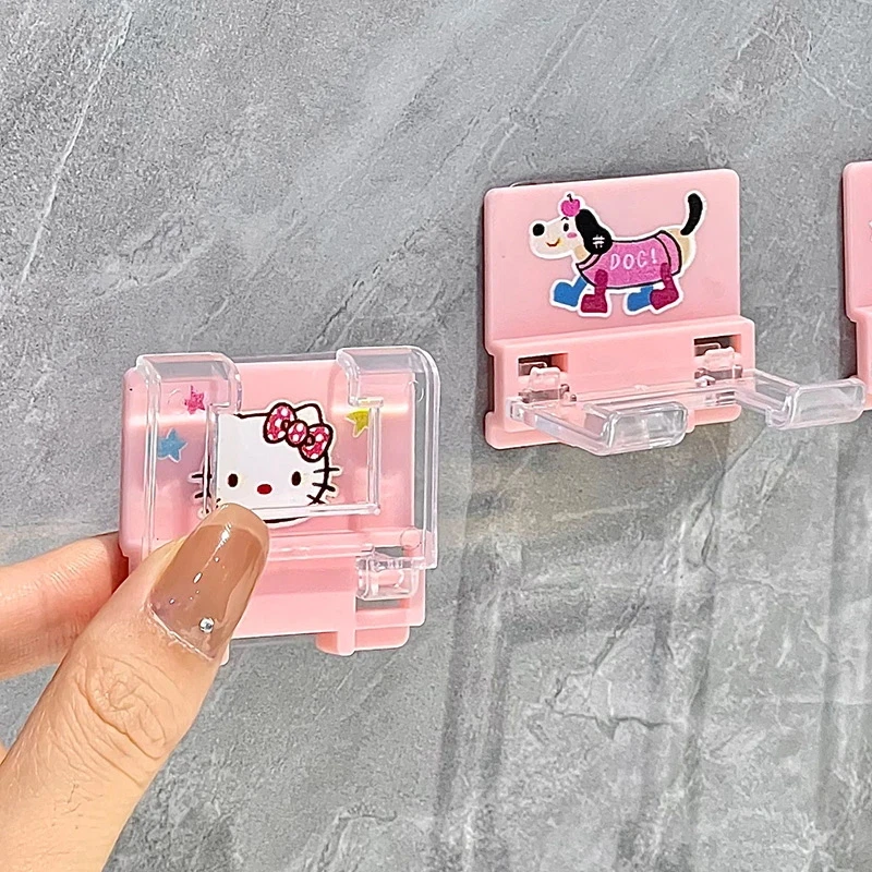 【4个装】多功能折叠挂钩插头挂钩无痕粘贴小挂钩支架电源线收纳架