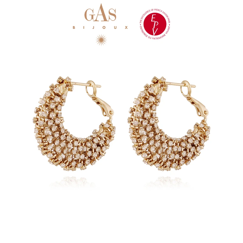 AZLOOK手工编织耳环 秘境系列轻奢高级感空心耳扣耳圈氛围感配饰