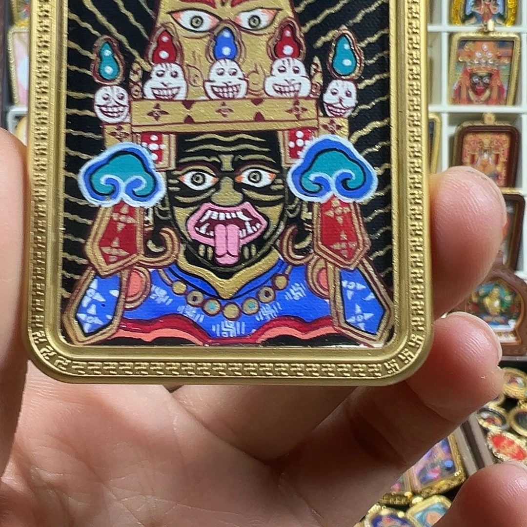 吊坠黑金扎老师纯手绘单面卡